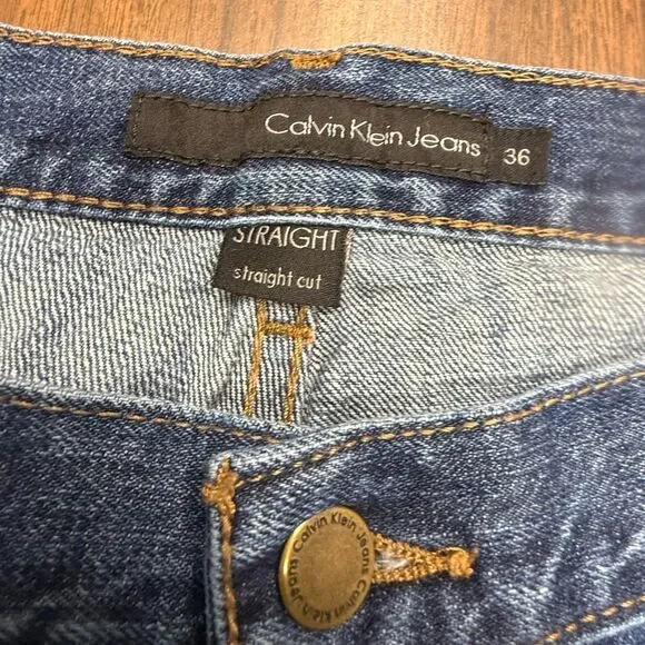 Calvin Klein Jeans men’s straight fit size 36” - Classic Blue Denim - Picture 10 of 10
